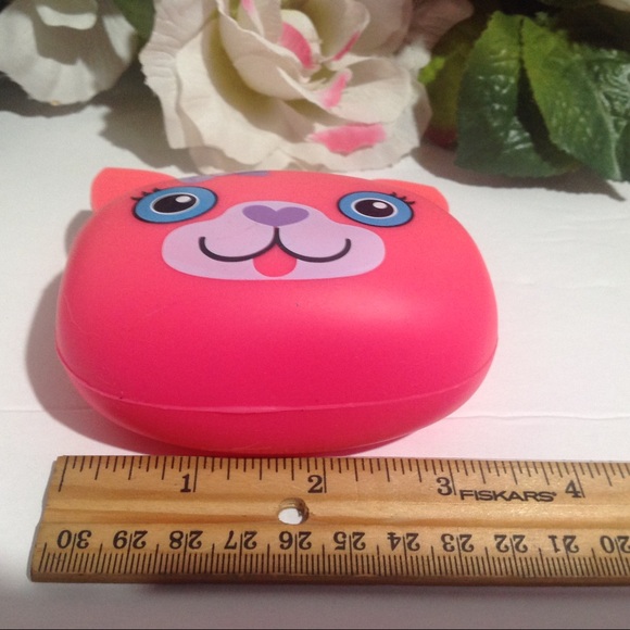 NWOT Silicone Coin Purse Pink Bear Face with Ears - Picture 8 of 10